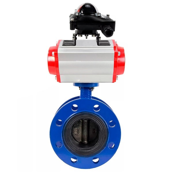 Water Butterfly Valve Elephant WBV1331E-2W-F-H, body material - Cast iron GGG40/EN-GJS-400-15, disk material - Stainless steel AISI 304, seal - EPDM, pneumatic actuator PA-DA double action, LSU APL-210N