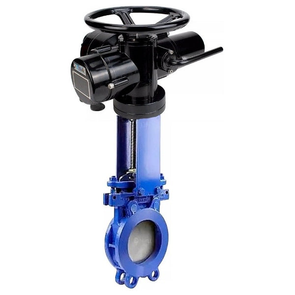 Gate valves Elephant GVKN1331N-2W-Fb-OST double-sided, interflanged, spindle - non-retractable, body - cast iron GGG40, gate - stainless steel 304, seal - NBR, WENZ, with electric multi-turn actuator MT-N-xEM-O2-220-U1