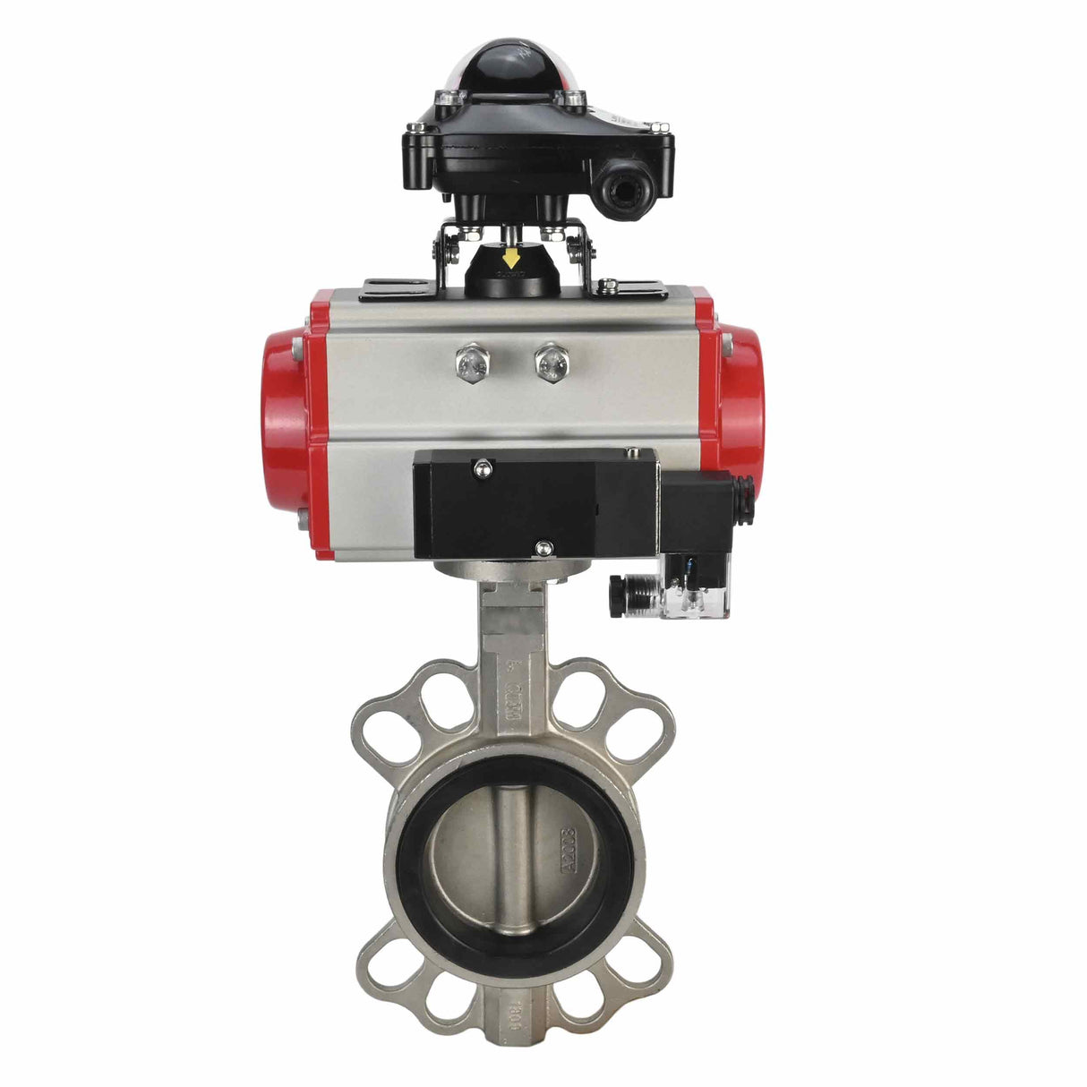 Water Butterfly Valve Elephant 316l-316l-epdm-da-4m310-110/220-apl210n, body material - stainless steel AISI 316L, disk material - stainless steel AISI 316L, seal - EPDM, pneumatic actuator operated