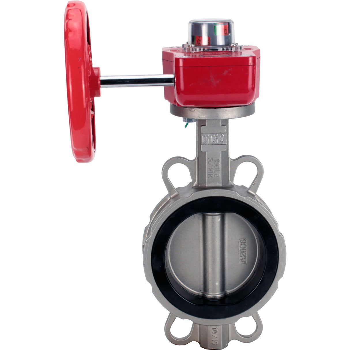 Water butterfly valve Elephant 316L-316L-NBR body material - stainless steel AISI 316L, disk material - stainless steel AISI 316L, seal - NBR with gear Elephant HGBF, with position indicator and feedback sensor