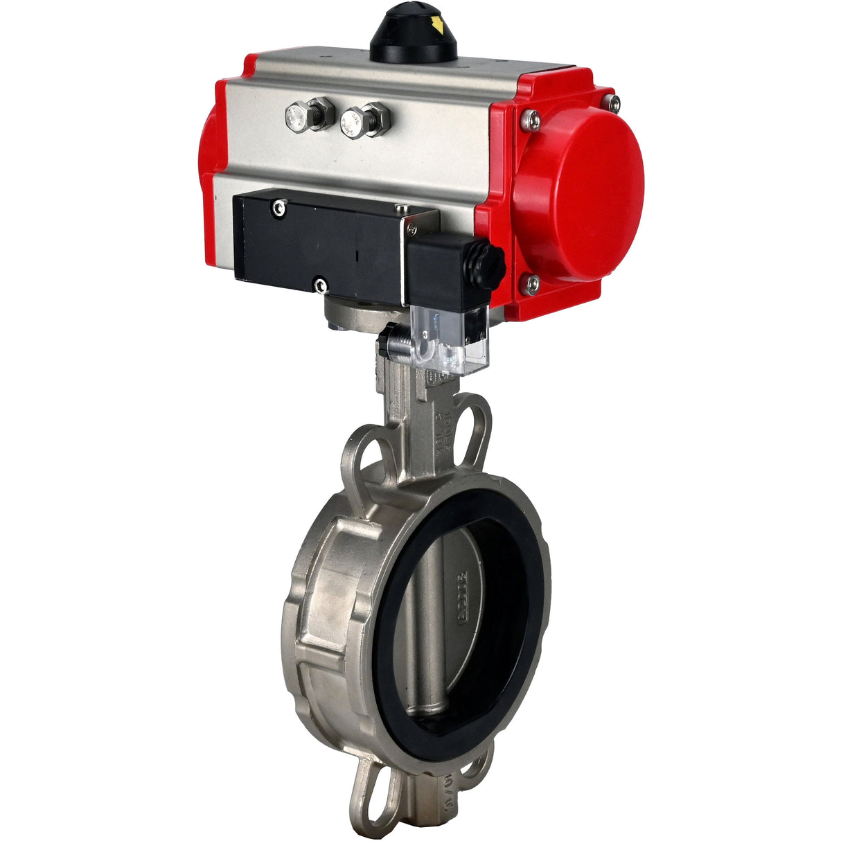 Water Butterfly Valve Elephant 316l-nbr-sa-4m310-24v, body material - stainless steel AISI 316L, disk material - stainless steel AISI 316L, seal - NBR, pneumatic actuator operated