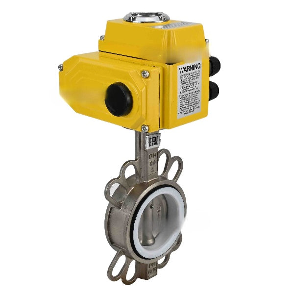 Water Butterfly Valve Elephant WBV3131P-2W-Fb-H, body material - Stainless steel AISI 304, disk material - Stainless steel AISI 304, seal - PTFE, electric actuator QT-N-xEM-O1 220V