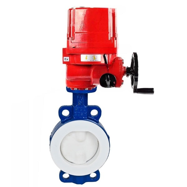 Water Butterfly Valve Elephant WBV3434Pf-2W-Fb-H, body material - Carbon steel, disk material - Carbon steel, seal - PTFE, coated PTFE, electric actuator QT-EX-xEM-O2 24V