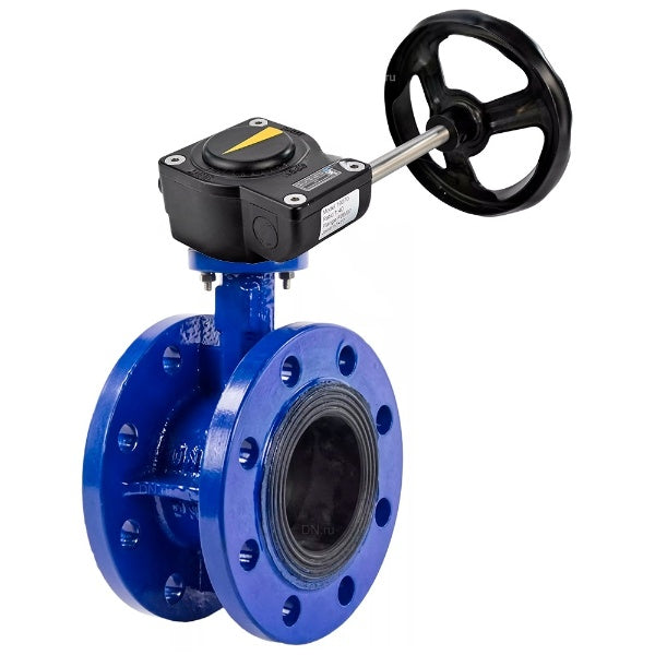Water Butterfly Valve Elephant WBV1331E-2W-F-H, body material - Cast iron GGG40/EN-GJS-400-15, disk material - Stainless steel AISI 304, seal - EPDM, gearbox HAM RQN