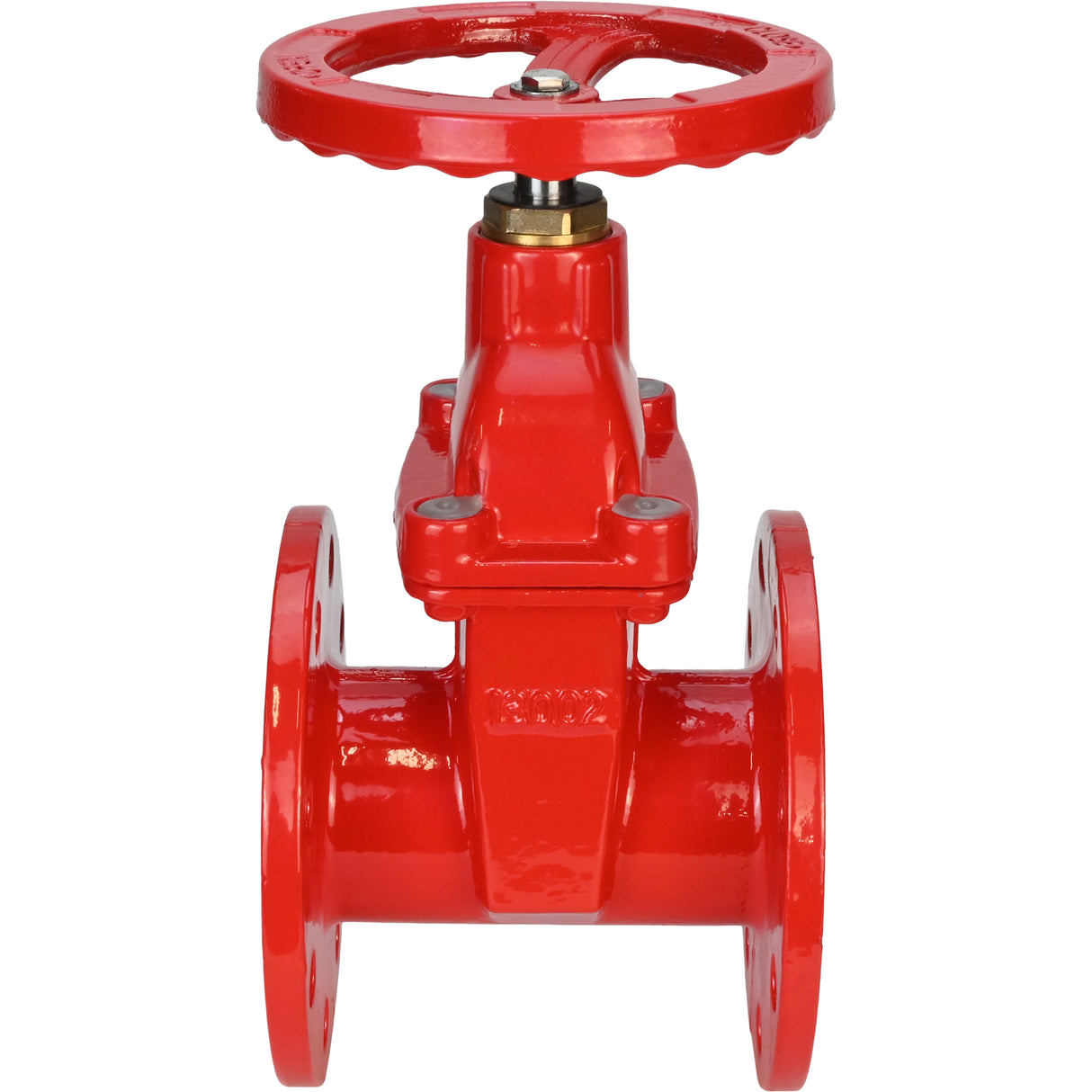 Wedge gate valve Elephant GVWN1414S-2W-F-S, body material - cast iron GGG50, wedge material - cast iron + silicon, seal - silicon, handwheel, color - red