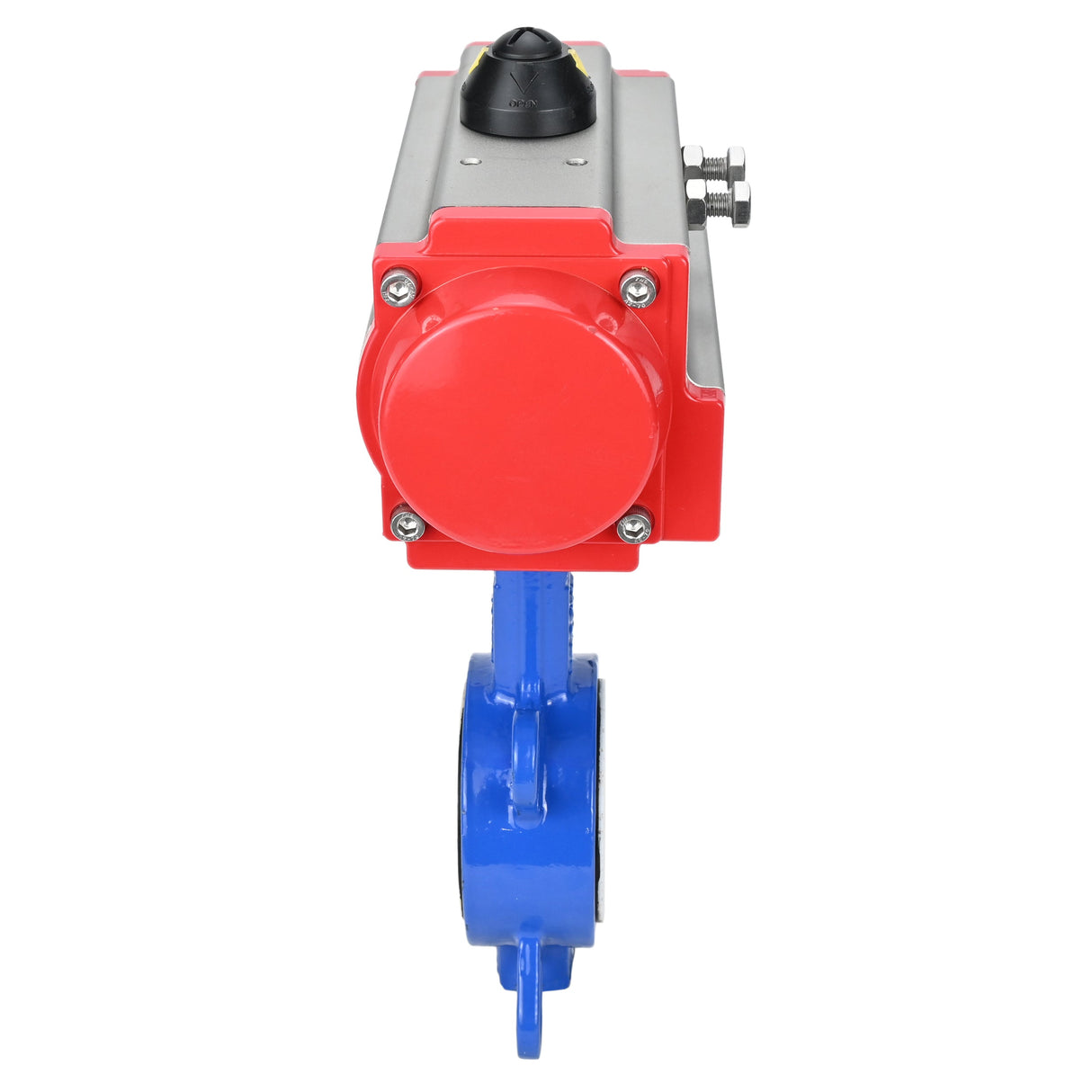 Water Butterfly Valve Elephant st-316l-ptfe-elephant-da, body material - carbon steel WCB, disk material - stainless steel AISI 316L, seal - PTFE, pneumatic actuator operated