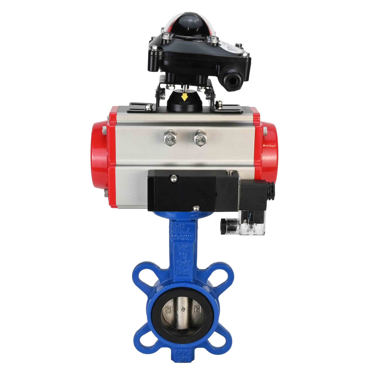 Water Butterfly Valve Elephant g50-g40-epdm-elephant-da-4m310-NAMUR-110/220v-apl-210n, body material - cast iron GGG50, disk material - cast iron GGG40, seal - EPDM, pneumatic actuator operated