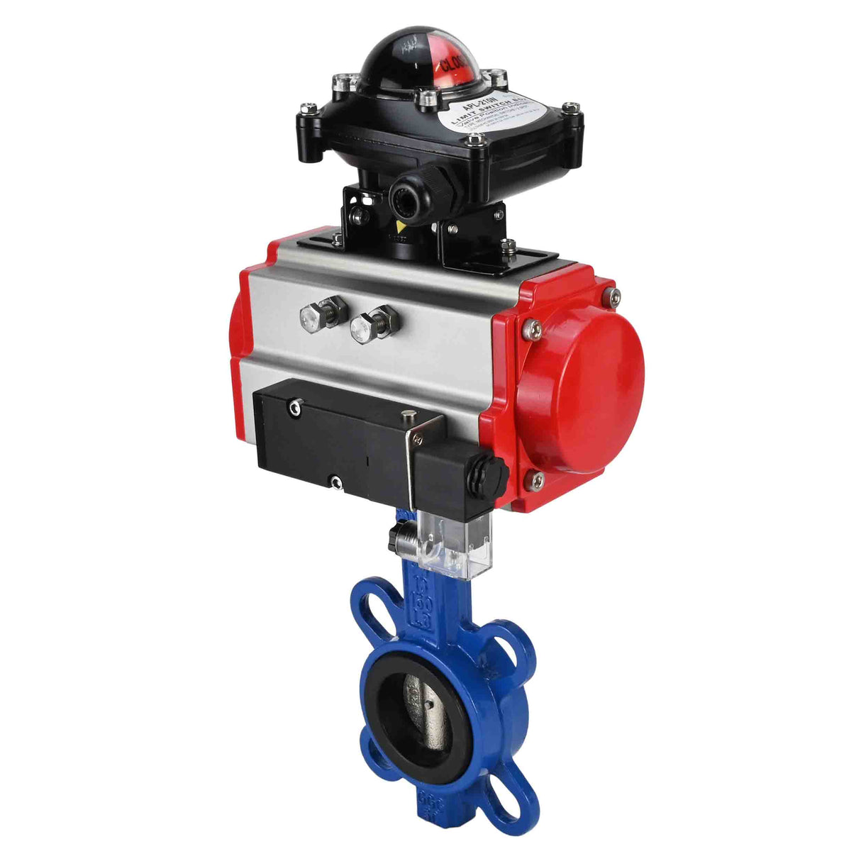 Water Butterfly Valve Elephant g50-g40-epdm-elephant-da-4m310-NAMUR-110/220v-apl-210n, body material - cast iron GGG50, disk material - cast iron GGG40, seal - EPDM, pneumatic actuator operated