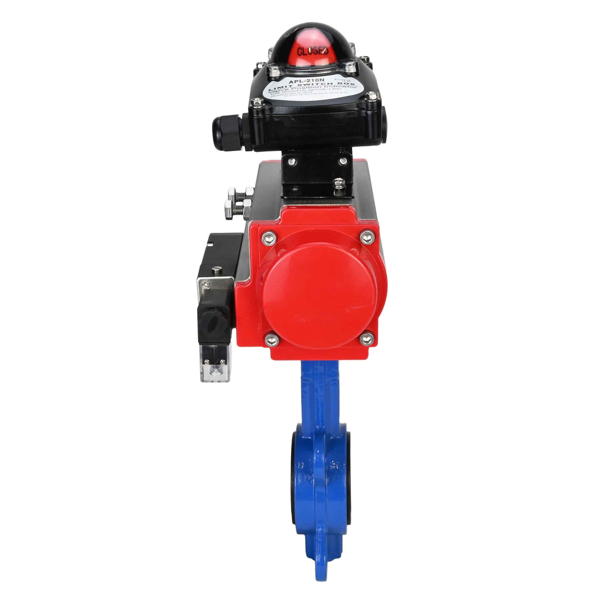Water Butterfly Valve Elephant g50-g40-epdm-elephant-da-4m310-NAMUR-110/220v-apl-210n, body material - cast iron GGG50, disk material - cast iron GGG40, seal - EPDM, pneumatic actuator operated