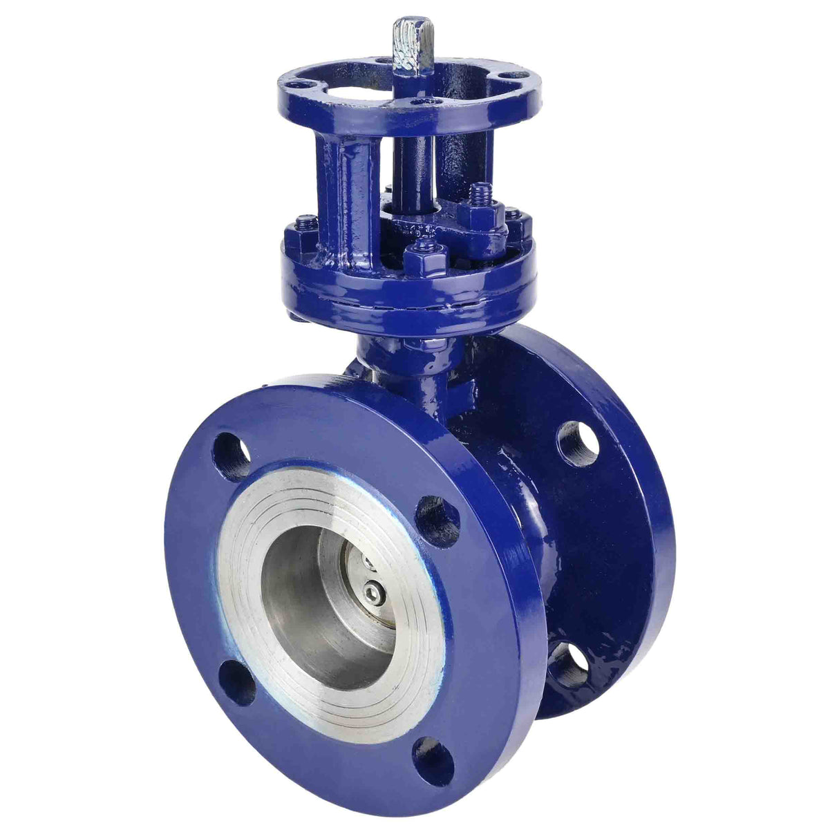 Water Butterfly Valve Elephant WBV3EX-3431M-1W-F-ISO, body material - carbon steel, disk material - stainless steel AISI 304, seal - metal, stem only