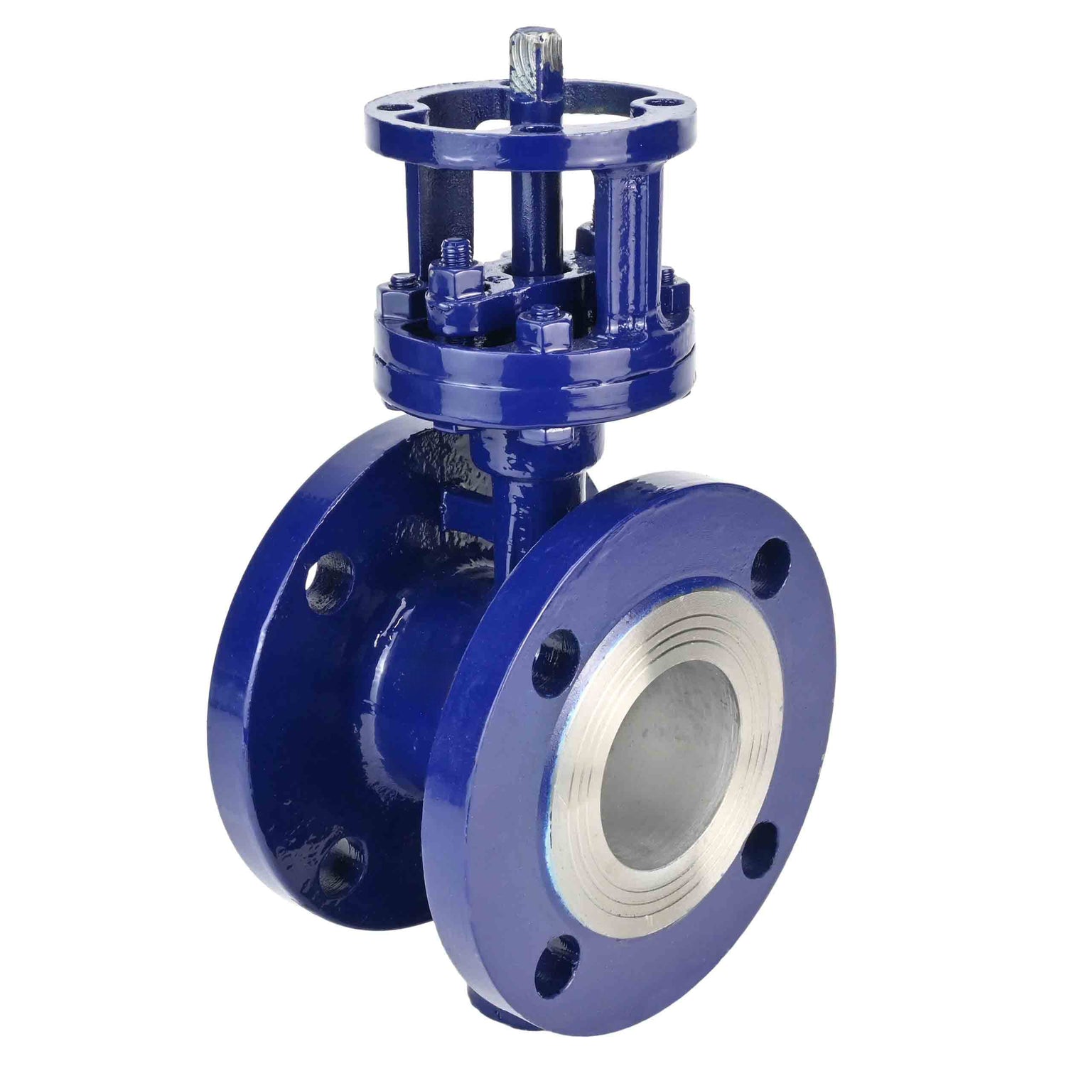 Water Butterfly Valve Elephant WBV3EX-3431M-1W-F-ISO, body material - carbon steel, disk material - stainless steel AISI 304, seal - metal, stem only