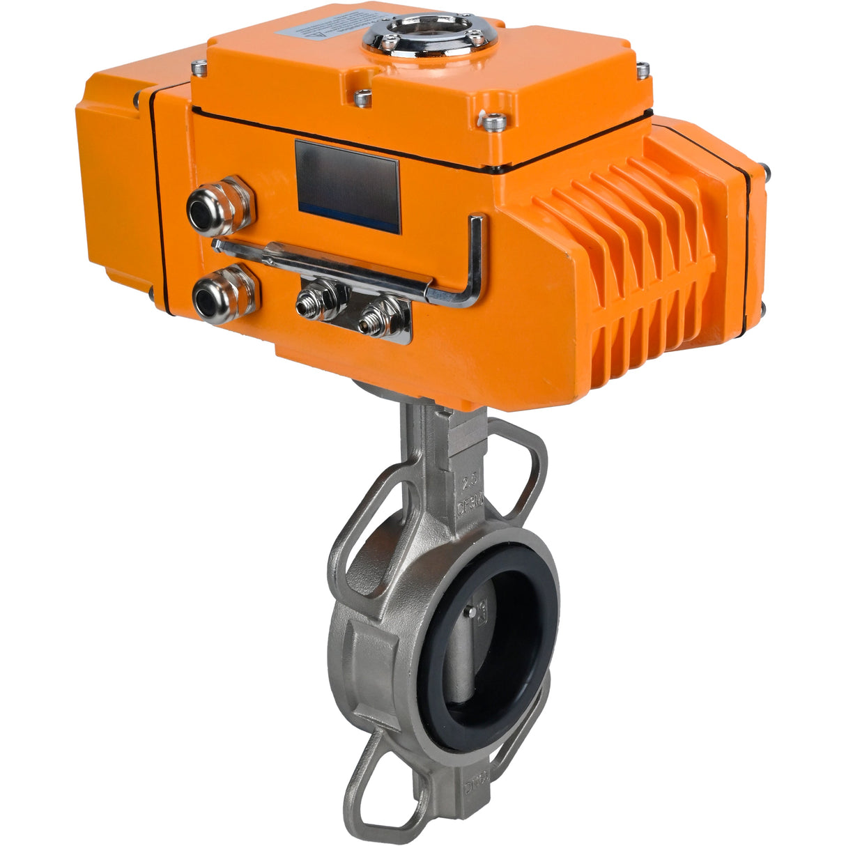 Water Butterfly Valve Elephant 316L-316L-NBR body material - stainless steel aisi 316l, disk material - stainless steel aisi 316l, seal - NBR with electric actuator Elephant 220V, feedback sensor and input control signal 0-10V