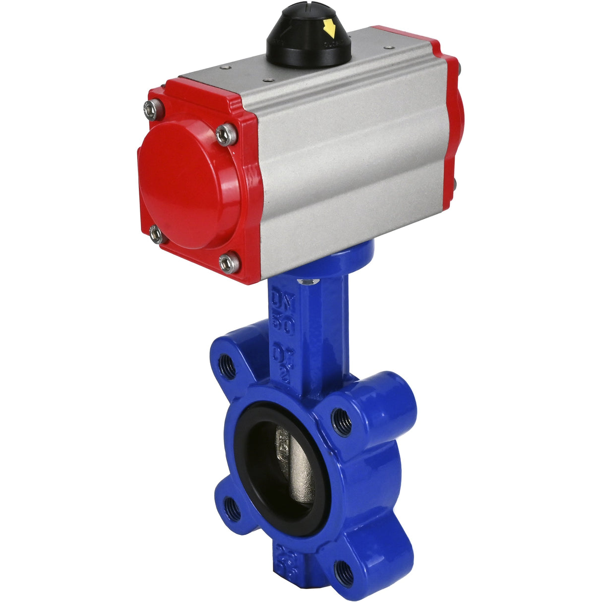 Water Butterfly Valve Elephant WBV1616N-2W-Fb-H, body material - cast iron QT450, disk material - cast iron QT450, seal - NBR, pneumatic actuator PA-SA with return springs