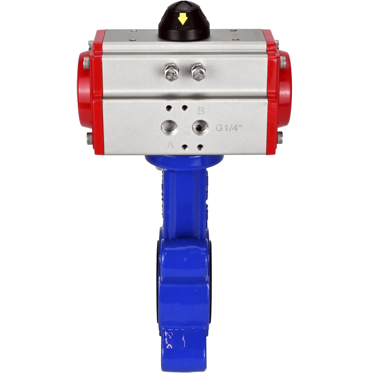 Water Butterfly Valve Elephant WBV1616E-2W-Fb-H, body material - cast iron QT450, disk material - cast iron QT450, seal - EPDM, pneumatic actuator PA-SA with return springs