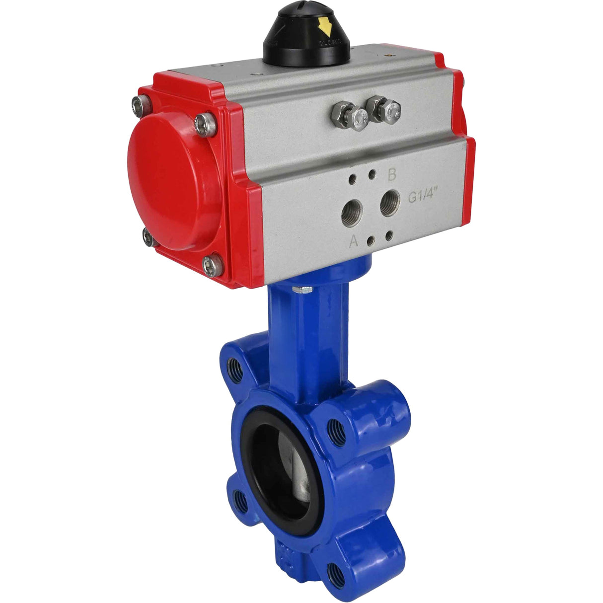 Water Butterfly Valve Elephant WBV1631E-2W-Fb-H, body material - cast iron QT450, disk material - Stainless steel AISI 304, seal - EPDM, pneumatic actuator PA-SA with return springs