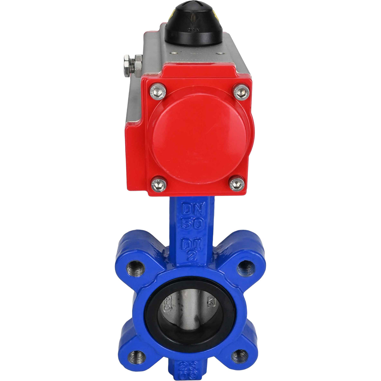Water Butterfly Valve Elephant WBV1631N-2W-Fb-H, body material - cast iron QT450, disk material - Stainless steel AISI 304, seal - NBR, pneumatic actuator PA-SA with return springs