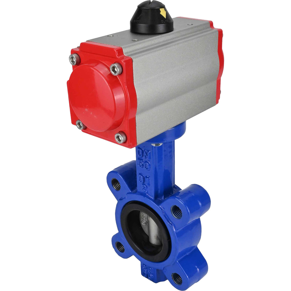 Water Butterfly Valve Elephant WBV1631E-2W-Fb-H, body material - cast iron QT450, disk material - Stainless steel AISI 304, seal - EPDM, pneumatic actuator PA-SA with return springs