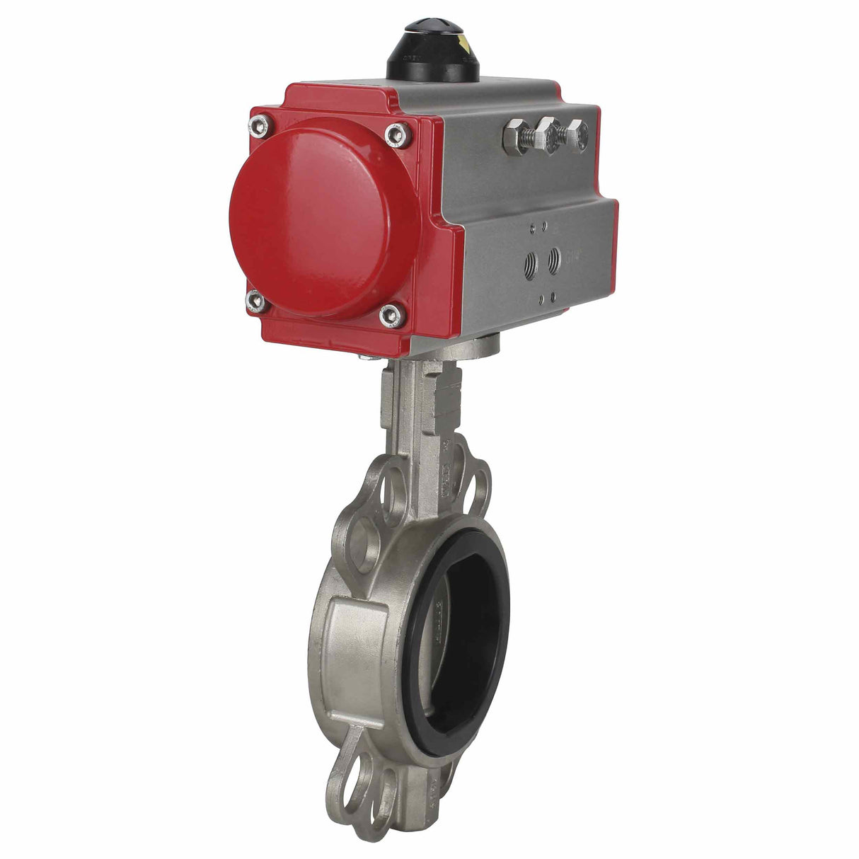 Water Butterfly Valve Elephant WBV3131V-2W-Fb-H, body material - Stainless steel AISI 304, disk material - Stainless steel AISI 304, seal - Viton, pneumatic actuator PA-SA with return springs