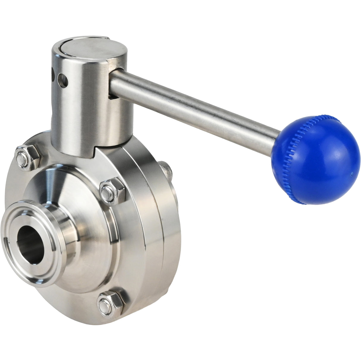 Water Butterfly Valve Elephant WBV3131E-2W-C-H, body material - Stainless steel AISI 304, disk material - Stainless steel AISI 304, seal - EPDM, connection - clamp, handle