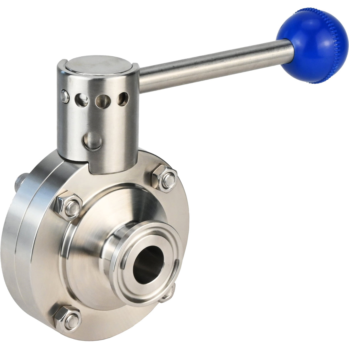 Water Butterfly Valve Elephant WBV3131E-2W-C-H, body material - Stainless steel AISI 304, disk material - Stainless steel AISI 304, seal - EPDM, connection - clamp, handle