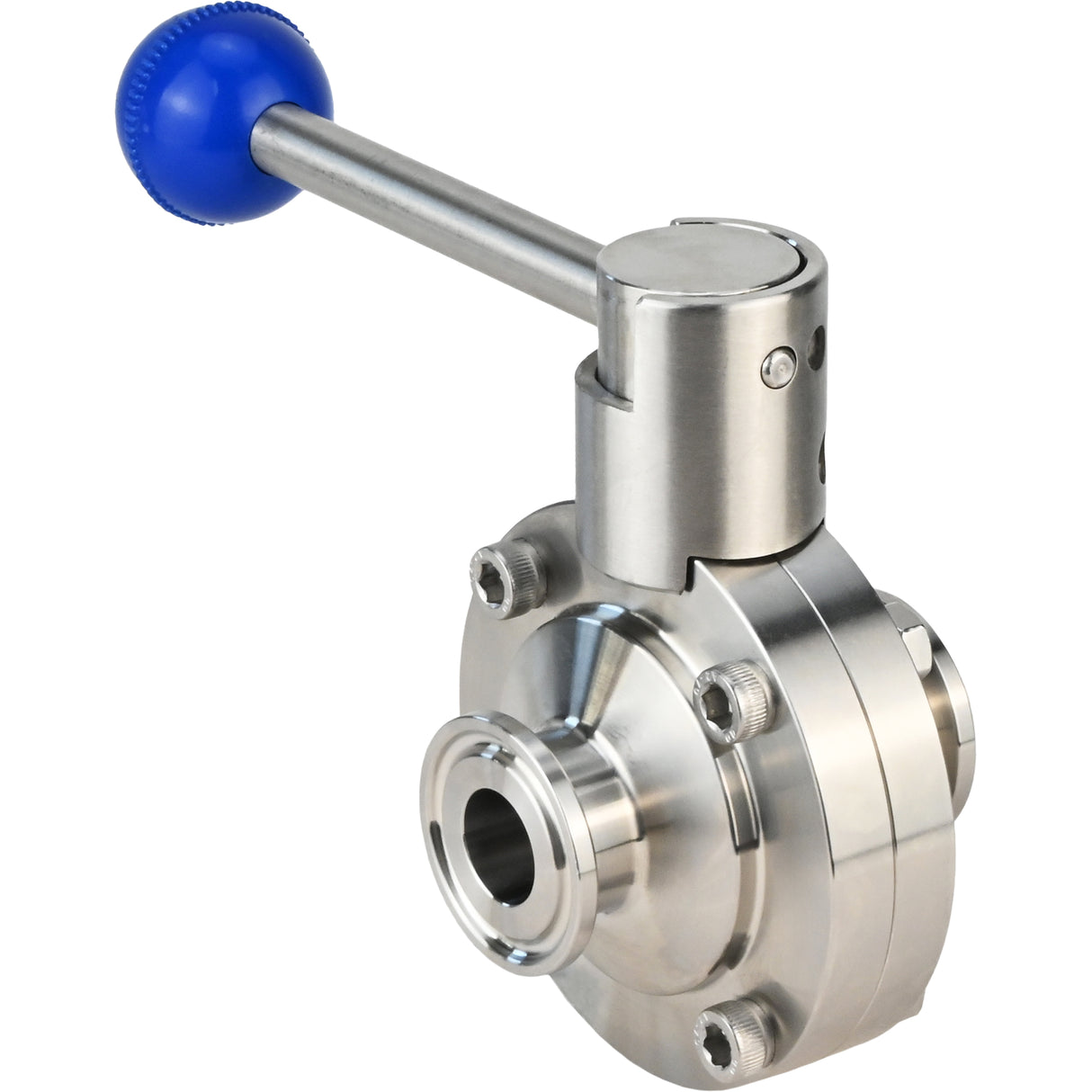 Water Butterfly Valve Elephant WBV3131E-2W-C-H, body material - Stainless steel AISI 304, disk material - Stainless steel AISI 304, seal - EPDM, connection - clamp, handle