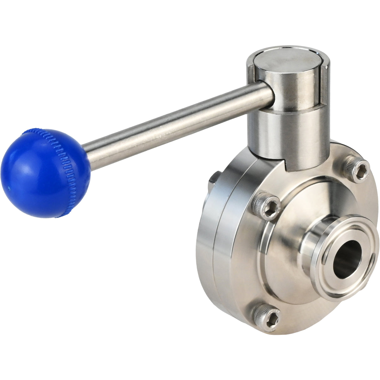 Water Butterfly Valve Elephant WBV3131E-2W-C-H, body material - Stainless steel AISI 304, disk material - Stainless steel AISI 304, seal - EPDM, connection - clamp, handle