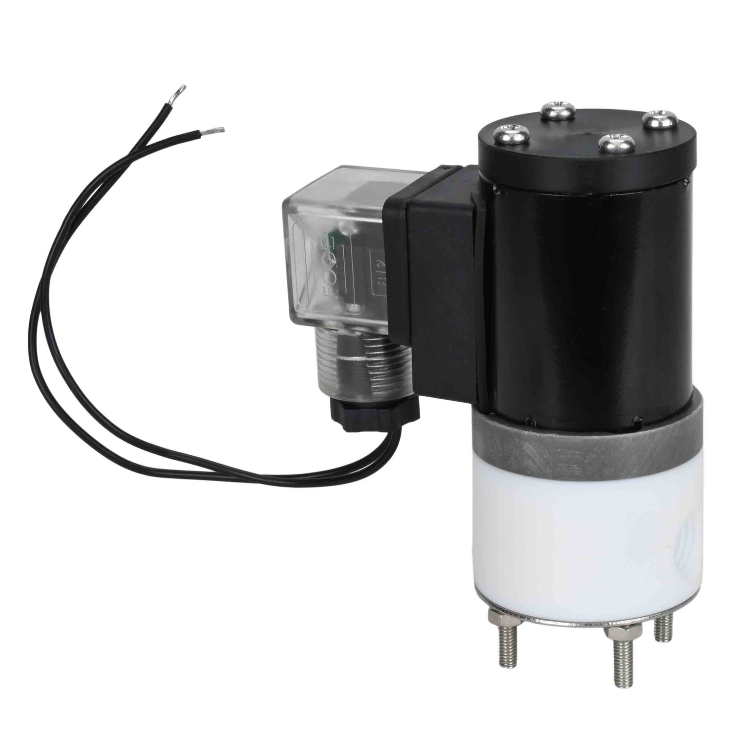 Two way normally closed direct acting electric solenoid valve Elephant DHF11 normally closed PTFE VITON G 24V, body material - PTFE, seal - Viton