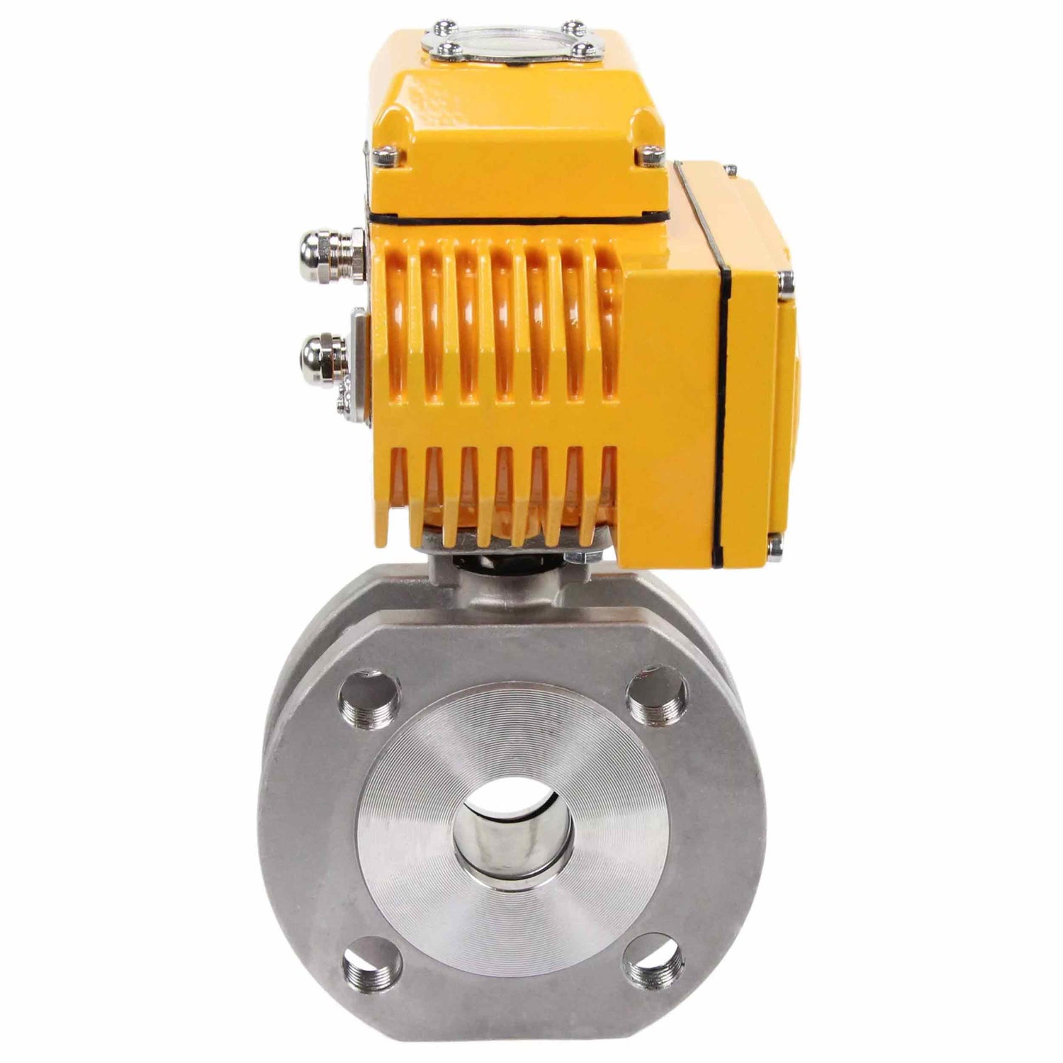 Stainless steel ball valve Elephant BV3232P-FP-Fb 16 bar, body material - stainless steel AISI 316, seal - PTFE, full port, compact flanged, electric actuator Elephant-003 24 V