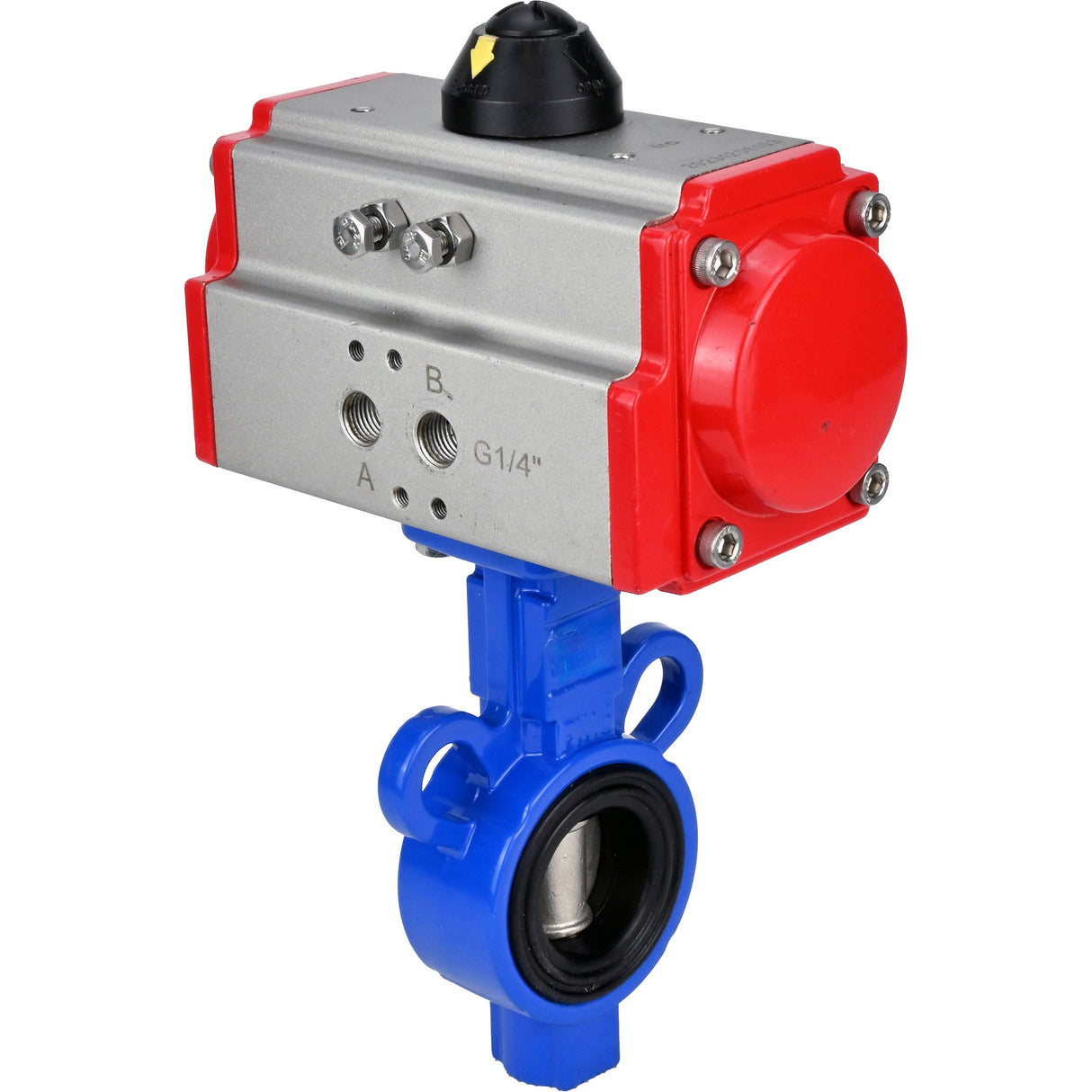 Water Butterfly Valve Elephant al-316l-epdm-elephant-da, body material - aluminium alloy, disk material - stainless steel AISI 316L, seal - EPDM, pneumatic actuator operated