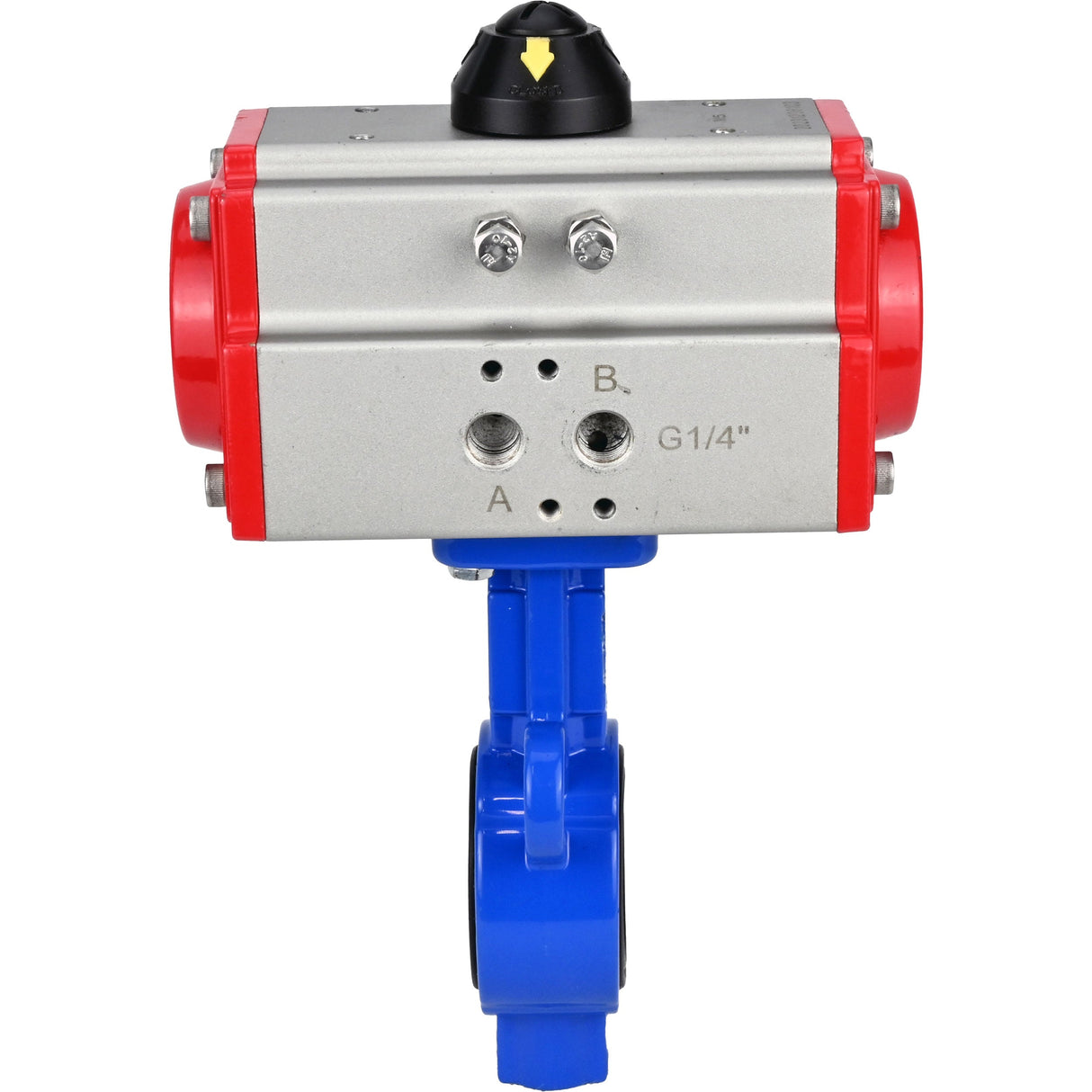 Water Butterfly Valve Elephant al-316l-epdm-elephant-sa, body material - aluminium alloy, disk material - stainless steel AISI 316L, seal - EPDM, pneumatic actuator operated