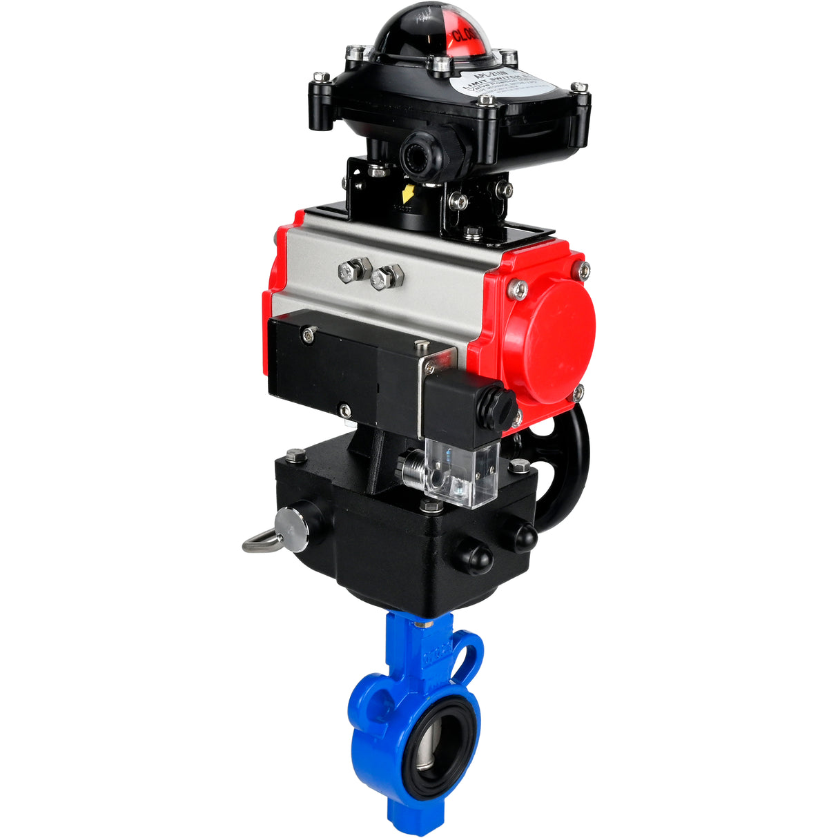 Water Butterfly Valve Elephant al-316l-epdm-elephant-da-4m310-110/220-apl210n-hdm, body material - aluminium alloy, disk material - stainless steel AISI 316L, seal - EPDM, pneumatic actuator operated