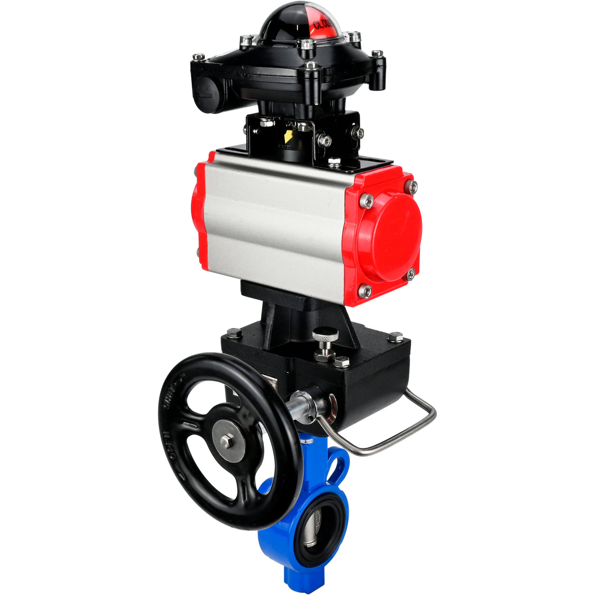 Water Butterfly Valve Elephant al-316l-epdm-elephant-da-4m310-110/220-apl210n-hdm, body material - aluminium alloy, disk material - stainless steel AISI 316L, seal - EPDM, pneumatic actuator operated