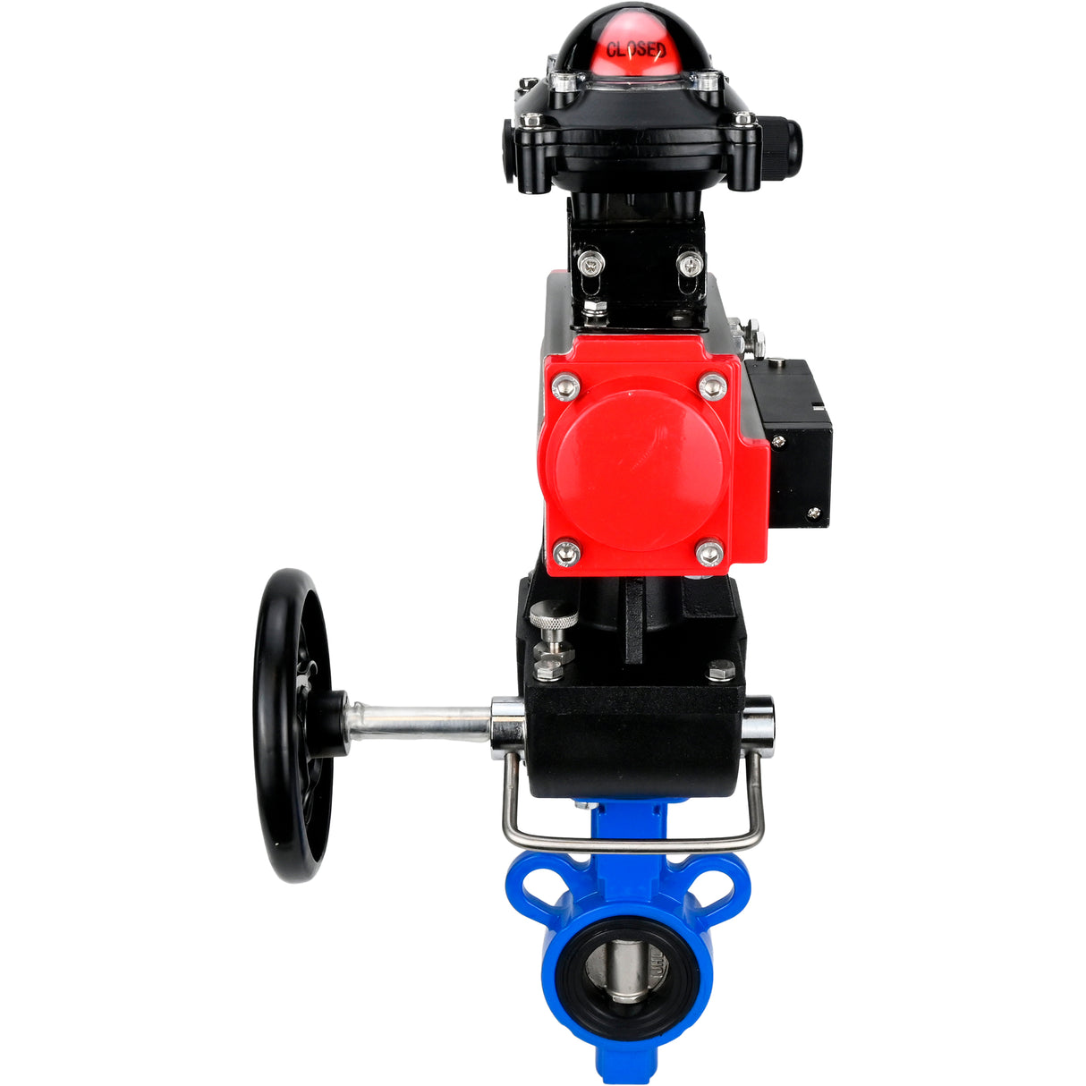 Water Butterfly Valve Elephant al-316l-epdm-elephant-da-4m310-110/220-apl210n-hdm, body material - aluminium alloy, disk material - stainless steel AISI 316L, seal - EPDM, pneumatic actuator operated