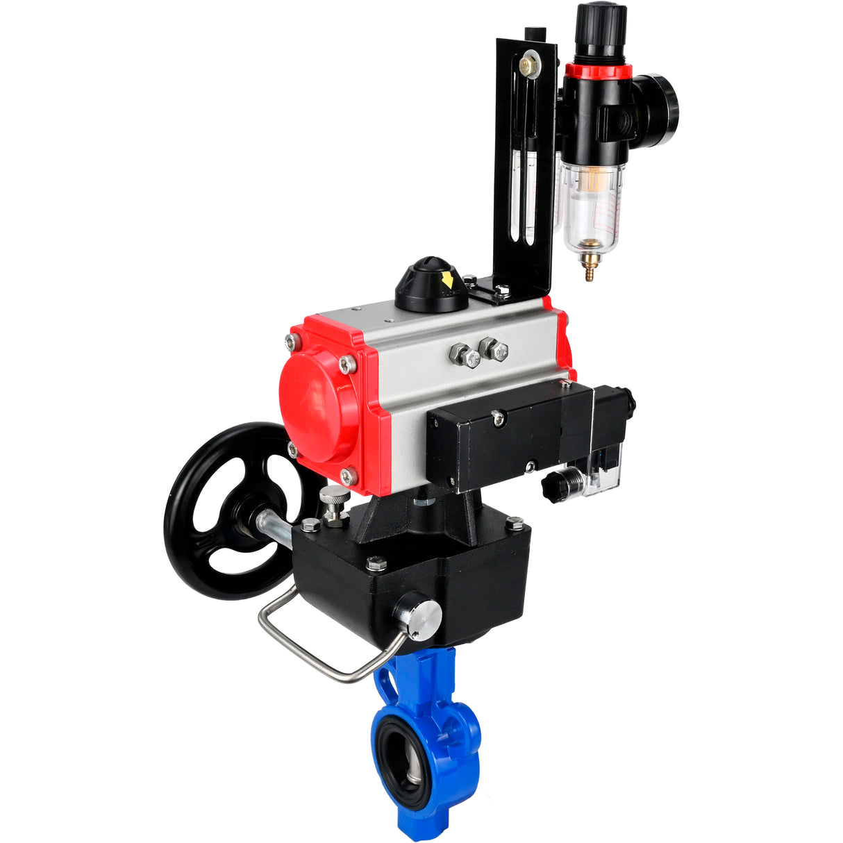 Water Butterfly Valve Elephant al-316l-epdm-elephant-da-4m310-24-hdm-afc2000, body material - aluminium alloy, disk material - stainless steel AISI 316L, seal - EPDM, pneumatic actuator operated