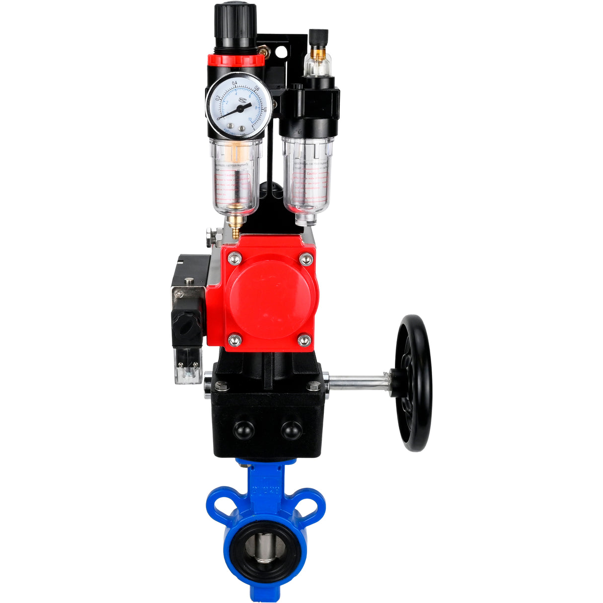 Water Butterfly Valve Elephant al-316l-epdm-elephant-da-4m310-24-hdm-afc2000, body material - aluminium alloy, disk material - stainless steel AISI 316L, seal - EPDM, pneumatic actuator operated