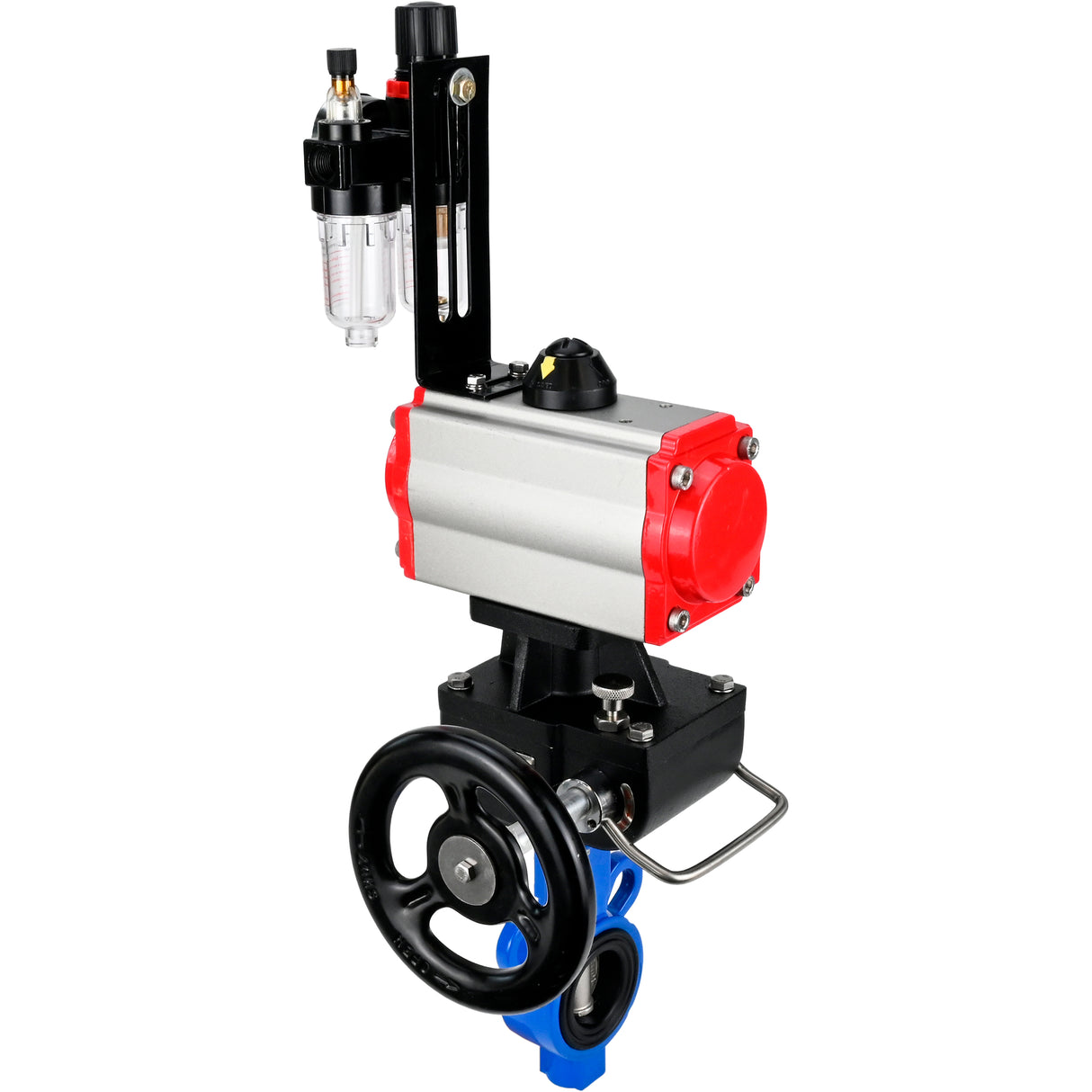 Water Butterfly Valve Elephant al-316l-epdm-elephant-da-4m310-24-hdm-afc2000, body material - aluminium alloy, disk material - stainless steel AISI 316L, seal - EPDM, pneumatic actuator operated