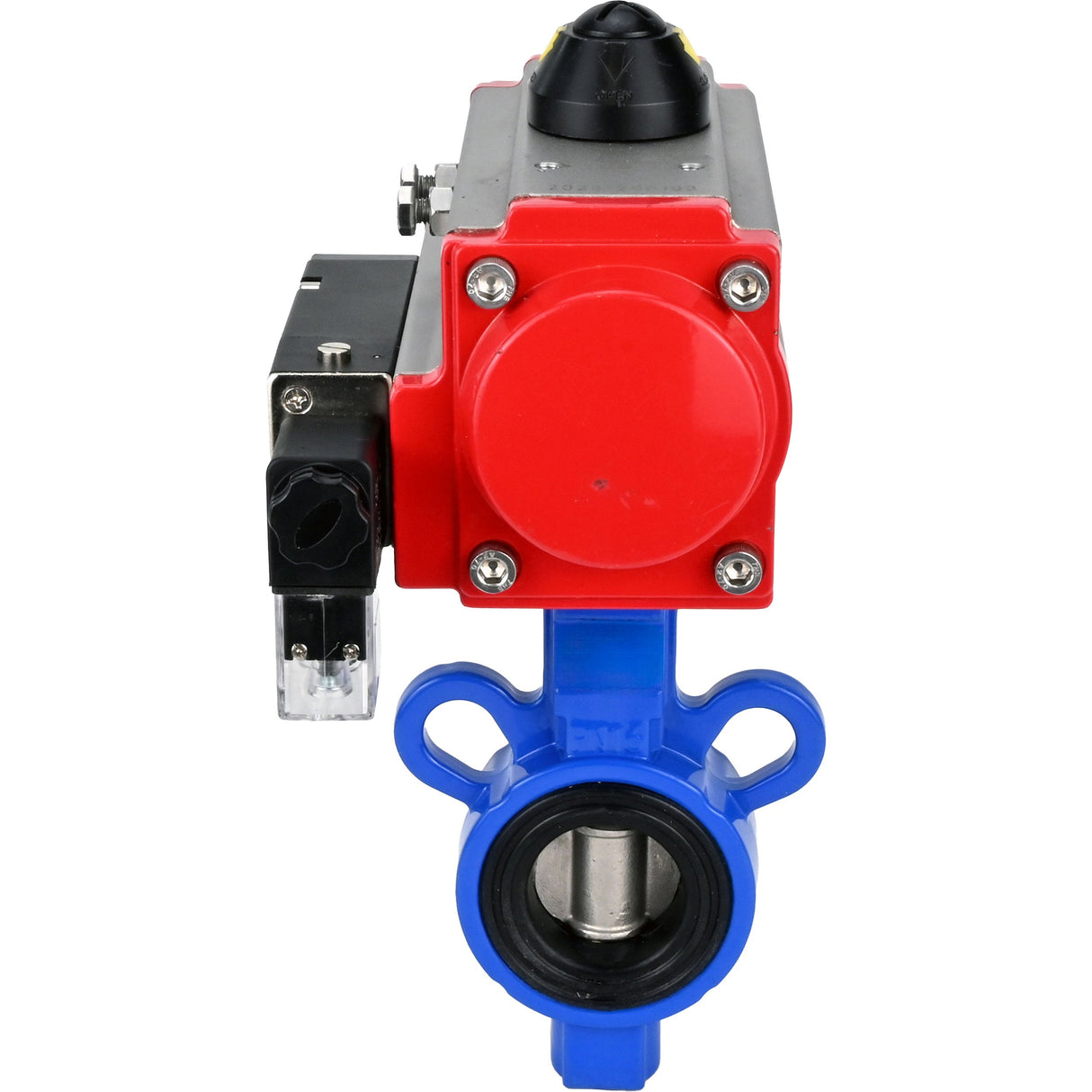 Water Butterfly Valve Elephant al-316l-epdm-elephant-da-4m310-110/220, body material - aluminium alloy, disk material - stainless steel AISI 316L, seal - EPDM, pneumatic actuator operated