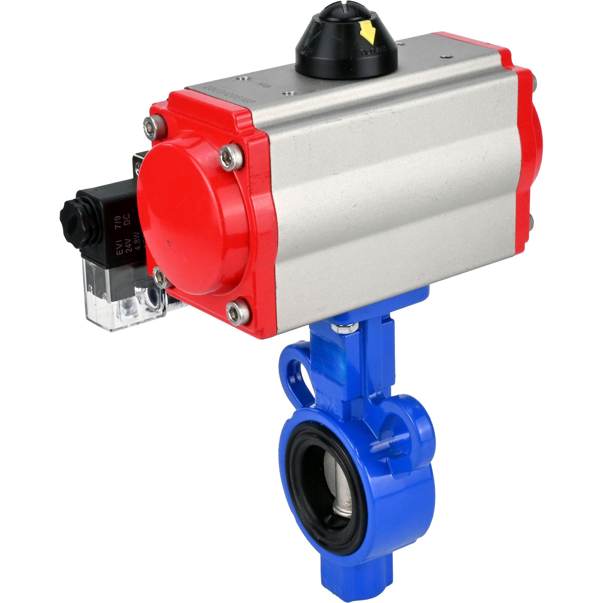 Water Butterfly Valve Elephant al-316l-epdm-elephant-sa-4m310-24, body material - aluminium alloy, disk material - stainless steel AISI 316L, seal - EPDM, pneumatic actuator operated