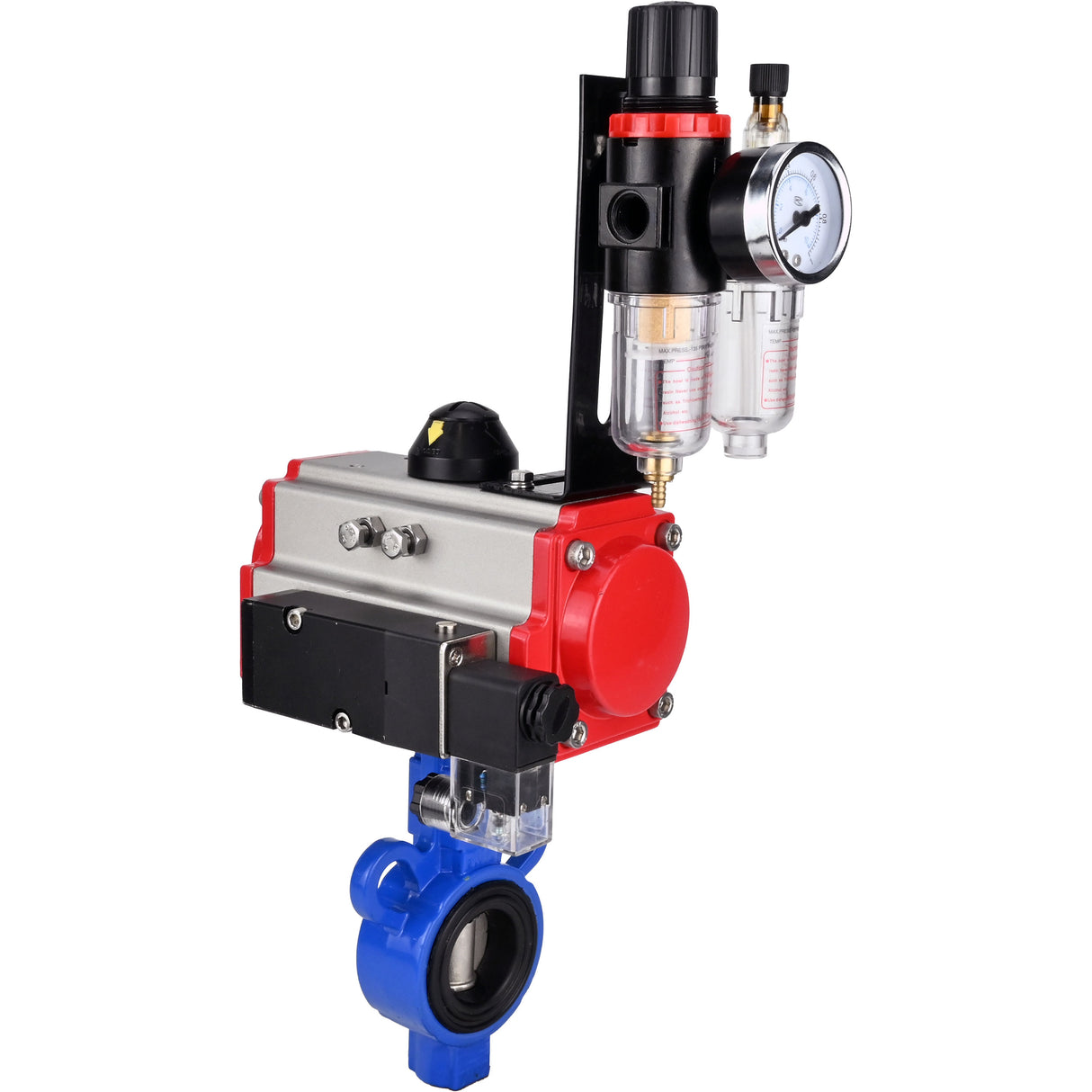 Water Butterfly Valve Elephant al-316l-epdm-elephant-da-4m310-24-afc2000, body material - aluminium alloy, disk material - stainless steel AISI 316L, seal - EPDM, pneumatic actuator operated