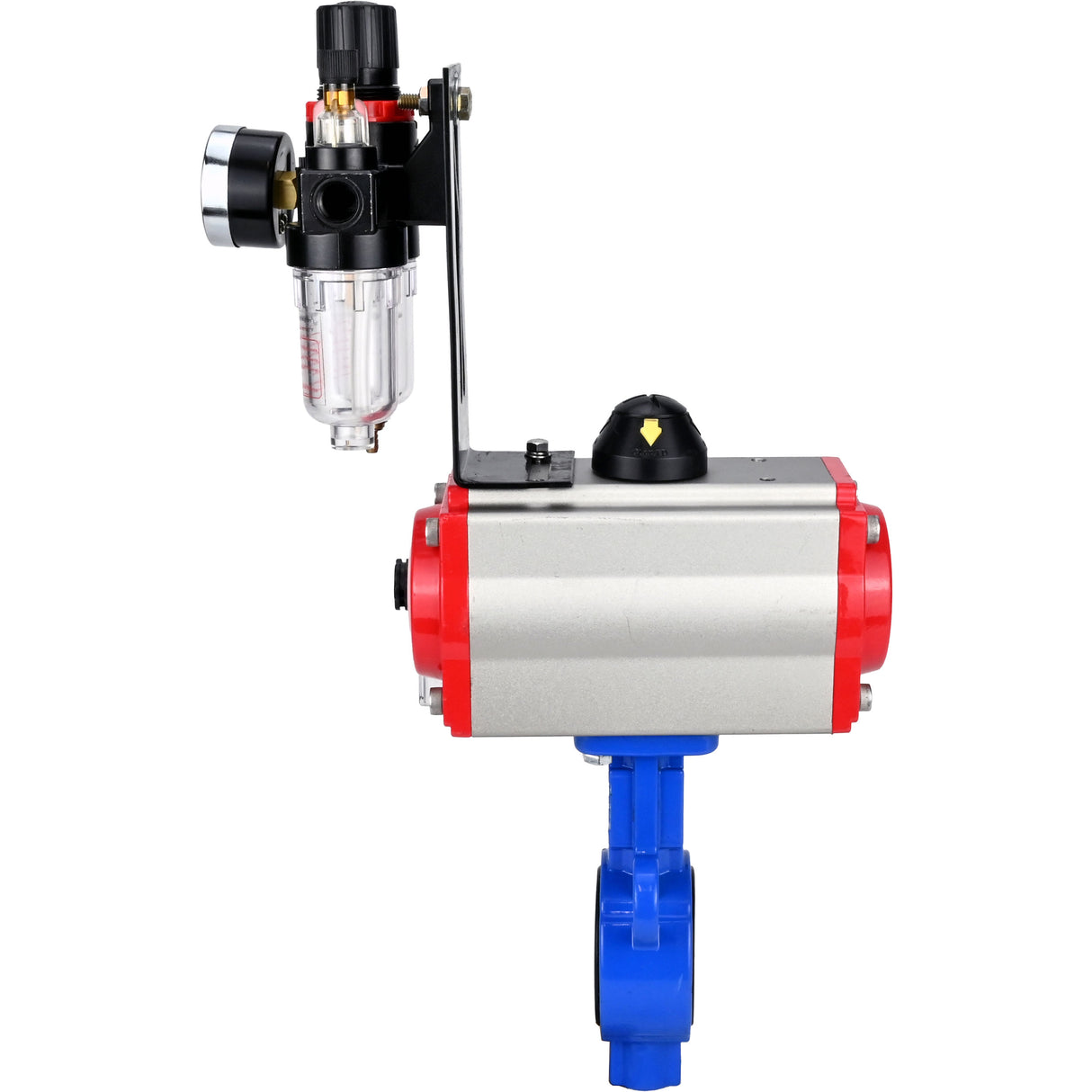 Water Butterfly Valve Elephant al-316l-epdm-elephant-da-4m310-24-afc2000, body material - aluminium alloy, disk material - stainless steel AISI 316L, seal - EPDM, pneumatic actuator operated