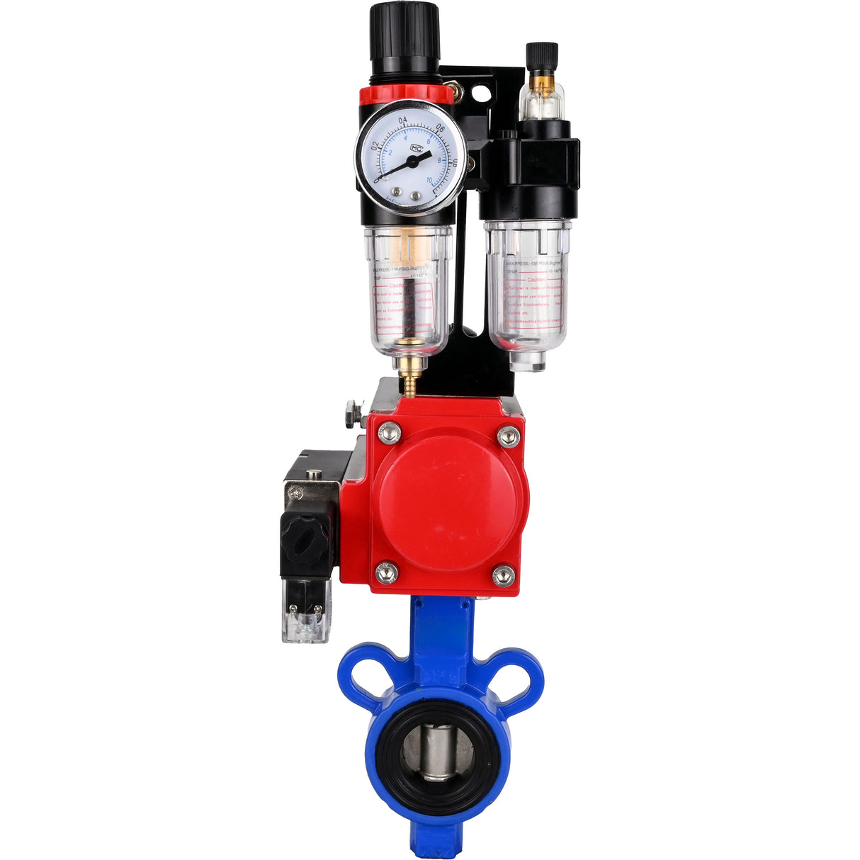 Water Butterfly Valve Elephant al-316l-epdm-elephant-da-4m310-24-afc2000, body material - aluminium alloy, disk material - stainless steel AISI 316L, seal - EPDM, pneumatic actuator operated