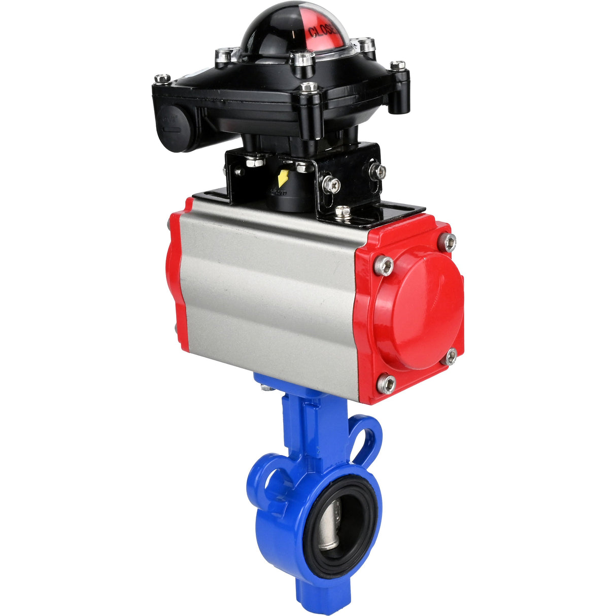 Water Butterfly Valve Elephant al-316l-epdm-elephant-sa-4m310-24-apl210n, body material - aluminium alloy, disk material - stainless steel AISI 316L, seal - EPDM, pneumatic actuator operated