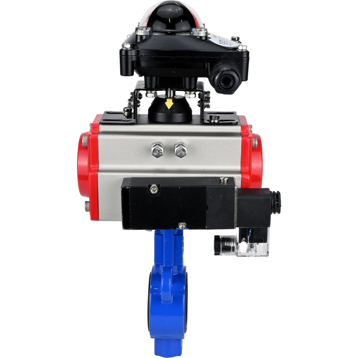 Water Butterfly Valve Elephant al-316l-epdm-elephant-da-4m310-110/220-apl210n, body material - aluminium alloy, disk material - stainless steel AISI 316L, seal - EPDM, pneumatic actuator operated