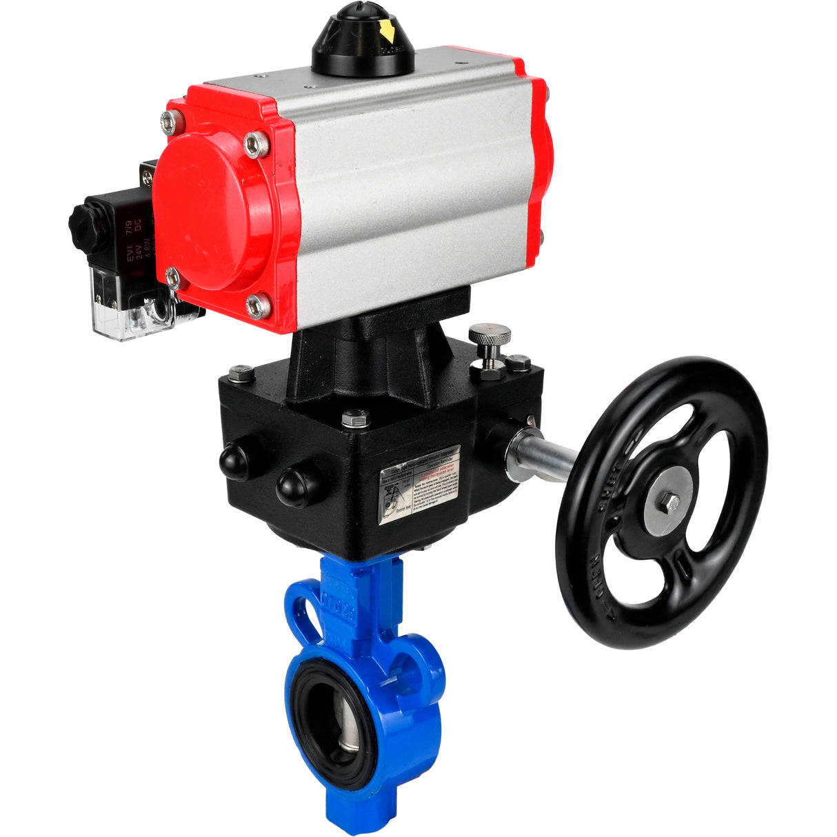 Water Butterfly Valve Elephant al-316l-epdm-elephant-da-4m310-110/220-hdm, body material - aluminium alloy, disk material - stainless steel AISI 316L, seal - EPDM, pneumatic actuator operated