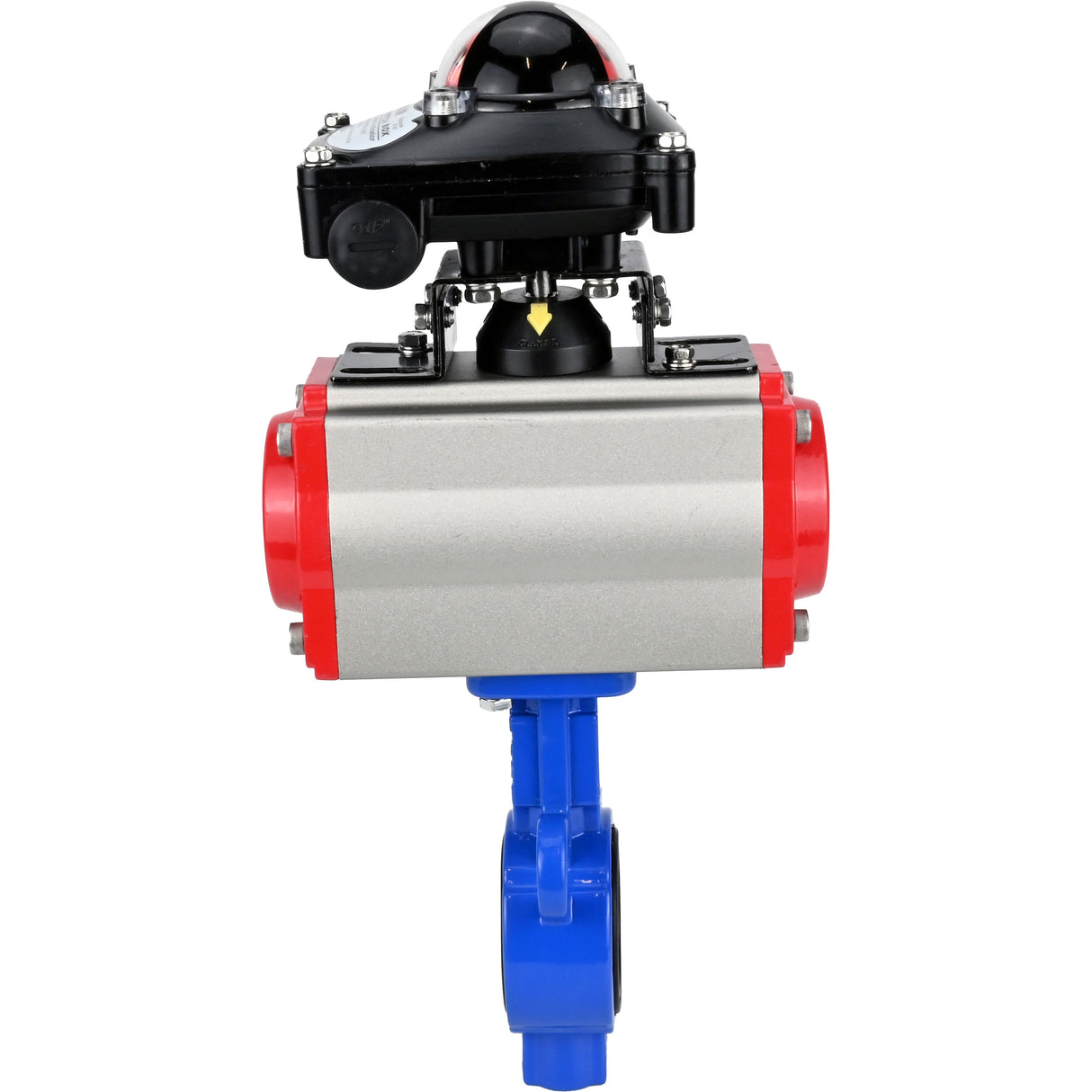 Water Butterfly Valve Elephant al-316l-epdm-elephant-da-apl210n, body material - aluminium alloy, disk material - stainless steel AISI 316L, seal - EPDM, pneumatic actuator operated