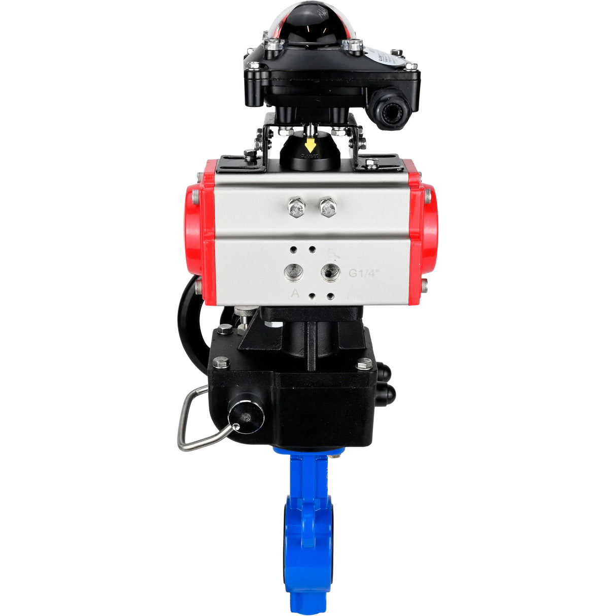 Water Butterfly Valve Elephant al-316l-epdm-elephant-da-apl210n-hdm, body material - aluminium alloy, disk material - stainless steel AISI 316L, seal - EPDM, pneumatic actuator operated