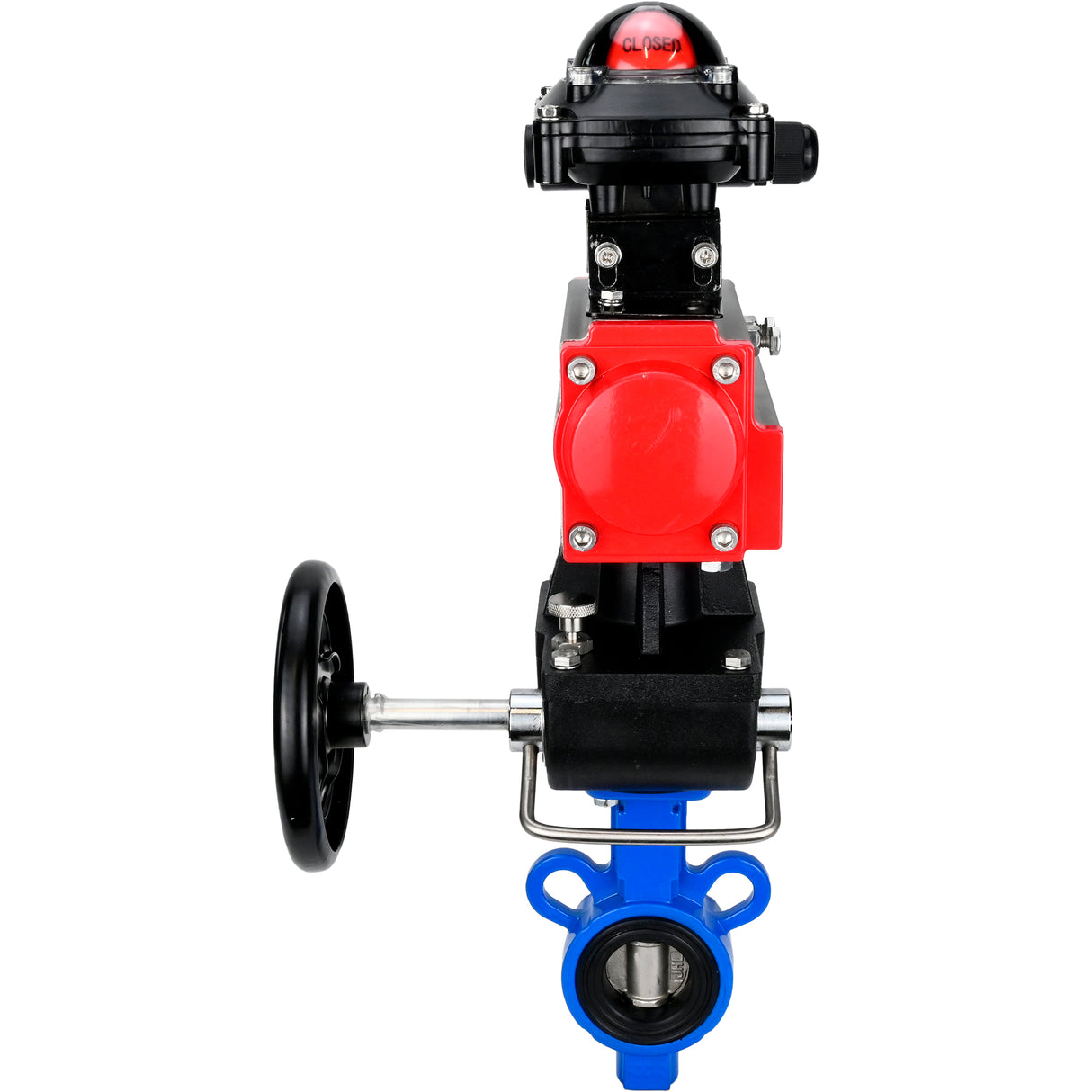 Water Butterfly Valve Elephant al-316l-epdm-elephant-da-apl210n-hdm, body material - aluminium alloy, disk material - stainless steel AISI 316L, seal - EPDM, pneumatic actuator operated