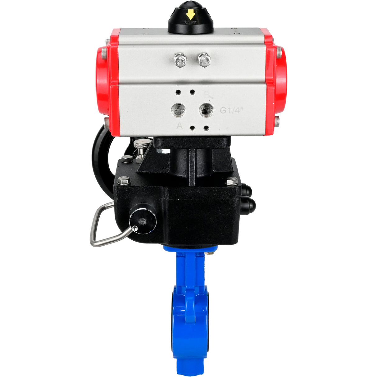 Water Butterfly Valve Elephant al-316l-epdm-elephant-da-hdm, body material - aluminium alloy, disk material - stainless steel AISI 316L, seal - EPDM, pneumatic actuator operated