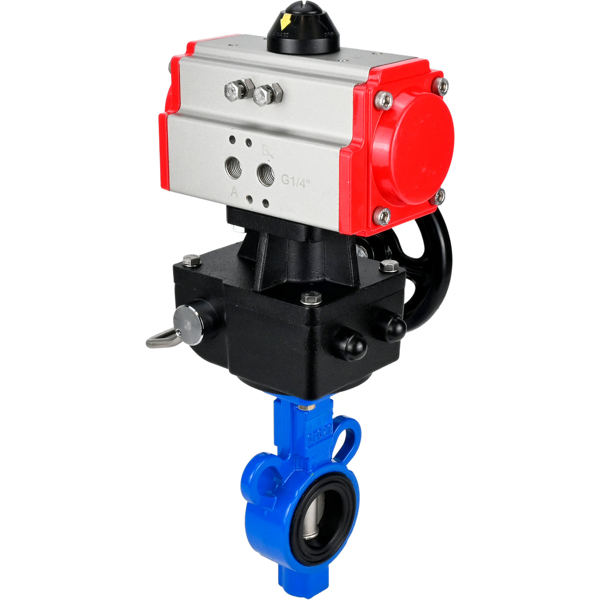 Water Butterfly Valve Elephant al-316l-epdm-elephant-da-hdm, body material - aluminium alloy, disk material - stainless steel AISI 316L, seal - EPDM, pneumatic actuator operated