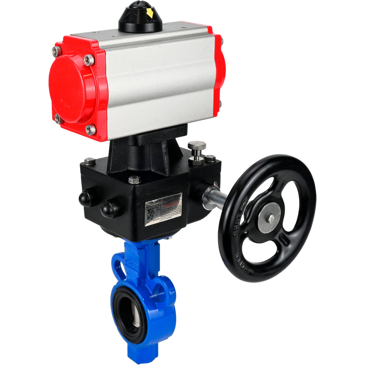 Water Butterfly Valve Elephant al-316l-epdm-elephant-da-hdm, body material - aluminium alloy, disk material - stainless steel AISI 316L, seal - EPDM, pneumatic actuator operated